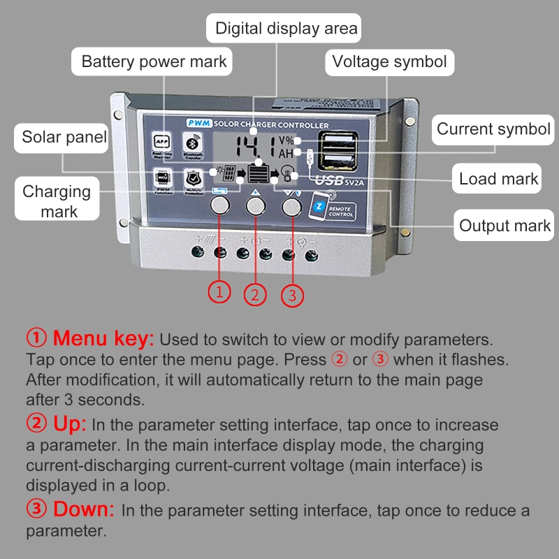 Controlador de Carga Solar Blu - Pwm Charge Controller reseña y precio