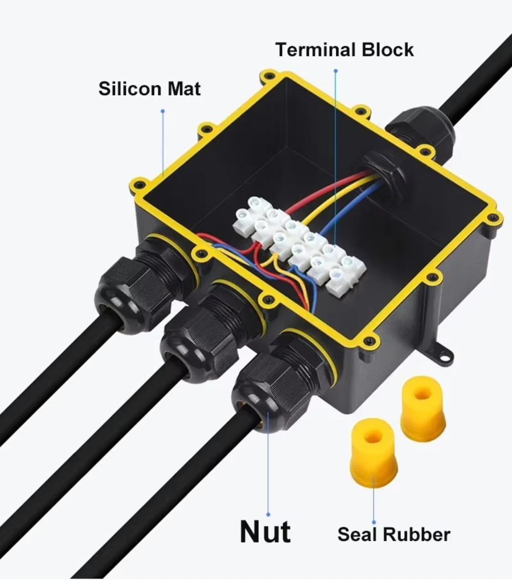 4 vías 1In3Out IP68 impermeabl - Waterproof Junction Box Solar reseña y precio