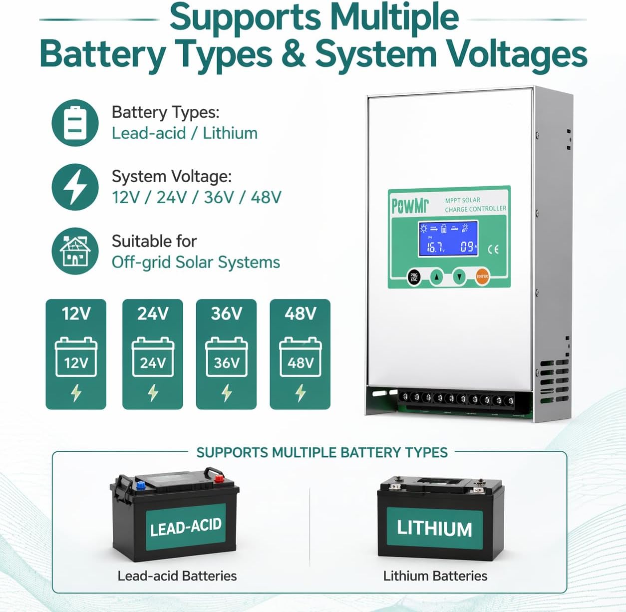 Controlador de Carga Solar Pow - Pwm Charge Controller reseña y precio