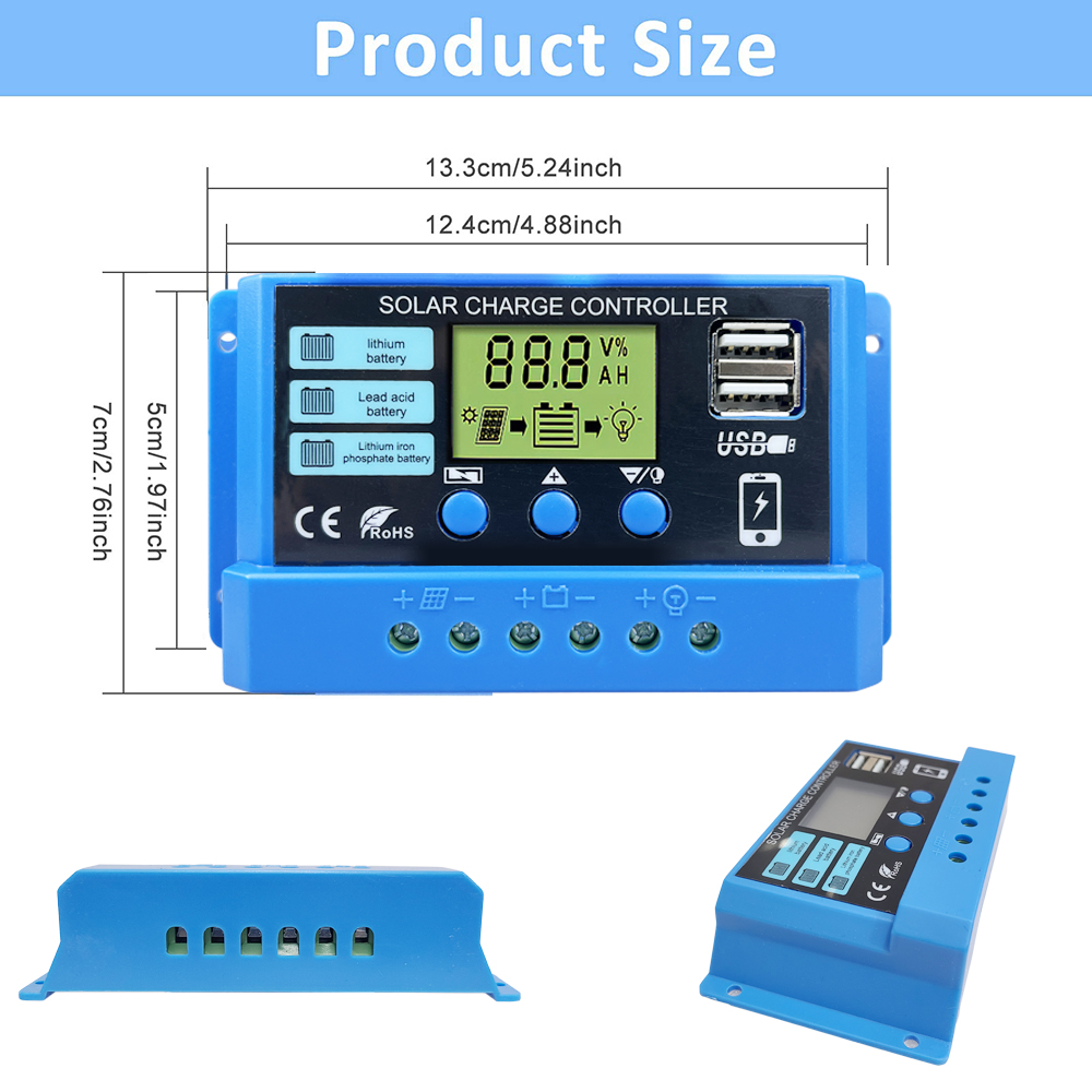 Controlador de carga Solar 24h - Pwm Charge Controller reseña y precio