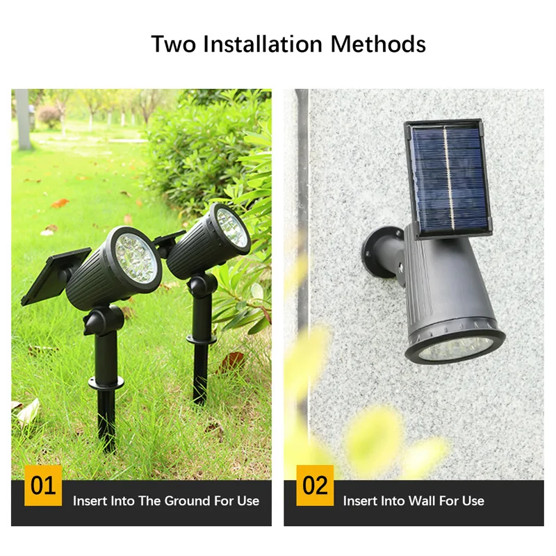 1/2PCS Luces Solares de Paisaj - Waterproof Junction Box Solar reseña y precio